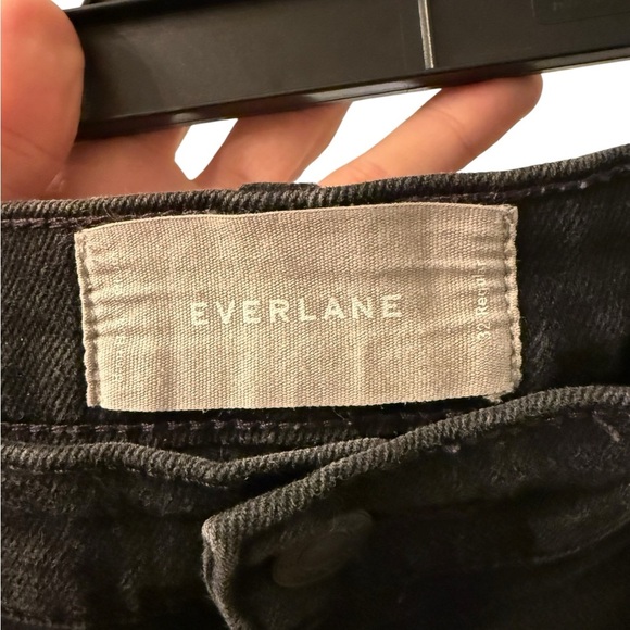 Everlane High-Waisted Straight Leg Jeans – Black, Size 32 Regular - Picture 5 of 8